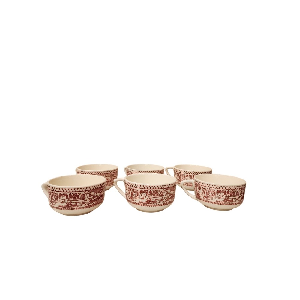 Vintage Set of 6 Royal Ironstone Memory Lane Cups - Picture 3 of 8